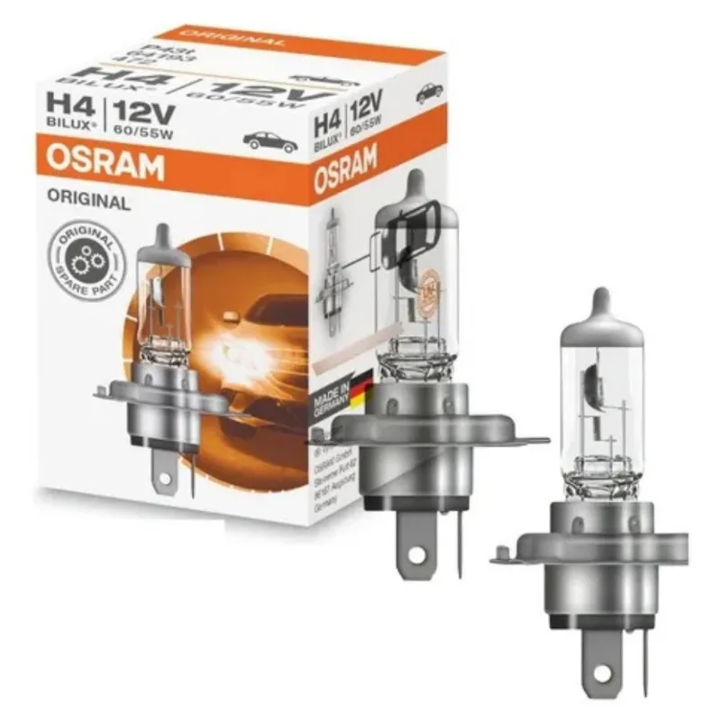 Par De Lâmpadas Osram Classic H4 Halógena 12v 60/55w