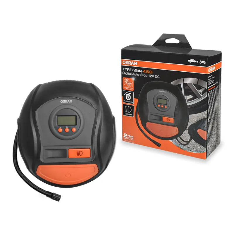 Compressor Ar Portátil Enchedor de Pneus com lanterna - Tyreinflate 450 Osram