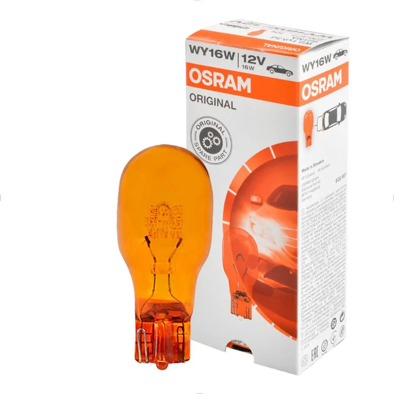 Lâmpada Pingão W16W 12V 16W Luz Âmbar - Original 921NA Osram