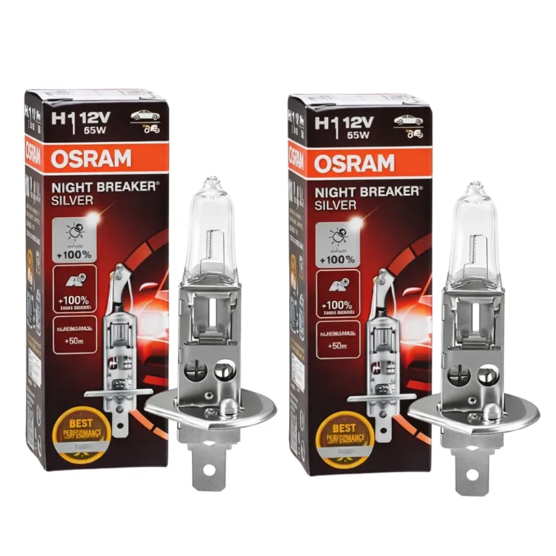 Par Lampada H1 12V Nightbreaker Silver 100% + Luz Osram