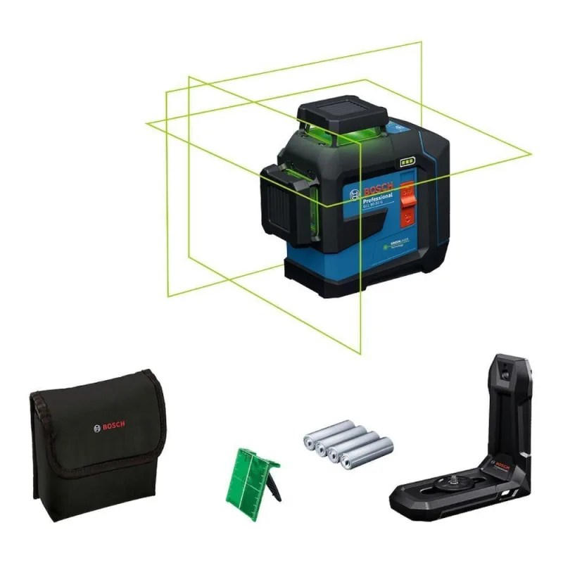 Nível a Laser GLL 80-33 g com Linhas Verdes e Auto Nivelamento 360° Verde Bosch - bosch