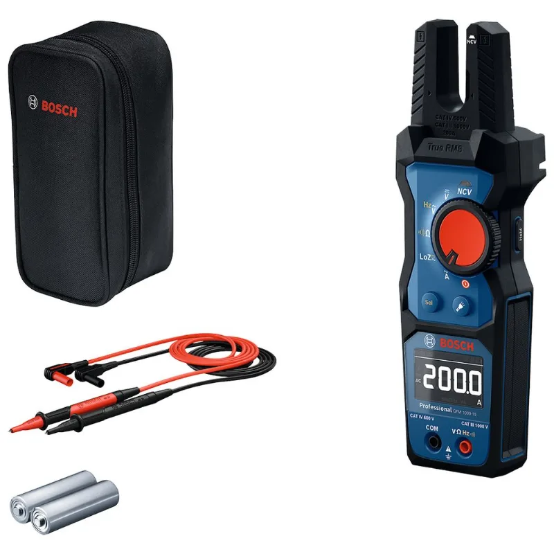 Amperímetro de Garfo TRMS Bosch GFM 1000-15 0601077400-000