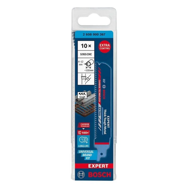 Lâmina para Serra Sabre S955CHC Corte de Aços de Alta Resistência 10 Peças Bosch - Bosch