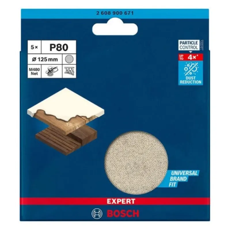 Disco Lixa Expert M480 125mm G220 5 Pc - Bosch