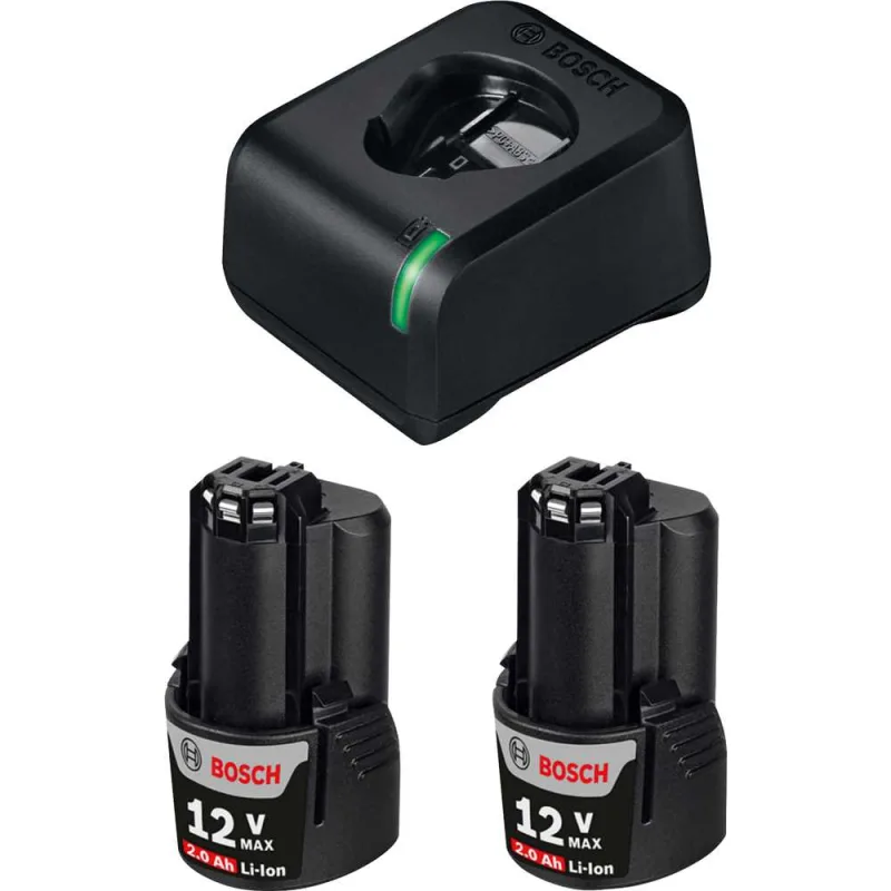Carregador de bateria GAL 12V-20 Bivolt com 2 baterias 12 V GBA 2,0 Ah BOSCH - BOSCH