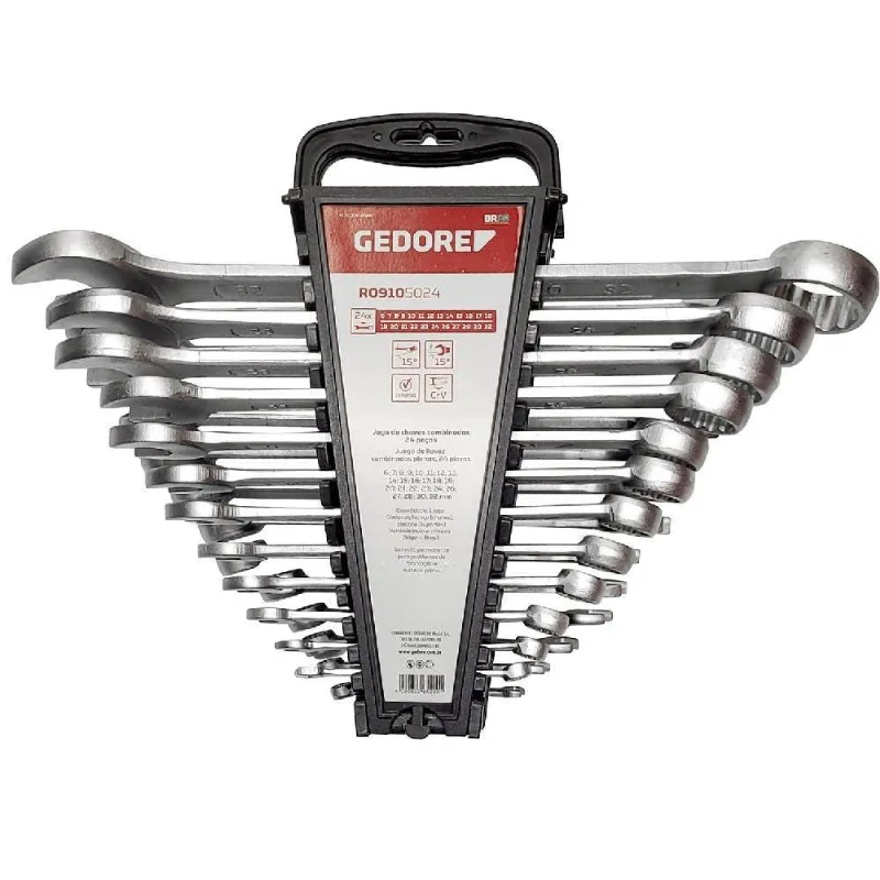 Jogo De Chave Combinada 6 A 32 Mm 24 Peças Gedore Red