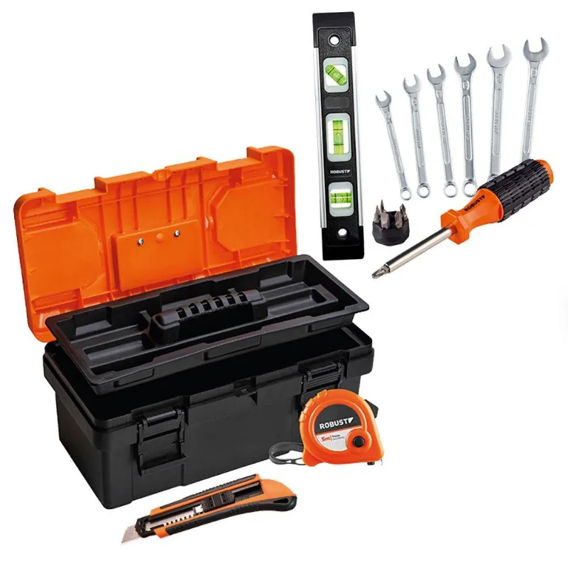Kit De Ferramentas 16 Peças Com Maleta De Plástico Robust - ROBUST