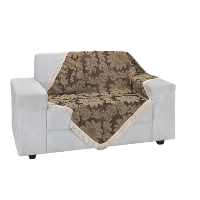 Xale Decorativo 1,50M X 1,50M Com Estampas Marrom