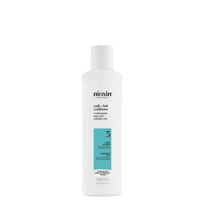 Nioxinco para Cabelo Colorido, Seco, Danificado Afinamento Leve Sistema 3 Condicionador 300ml