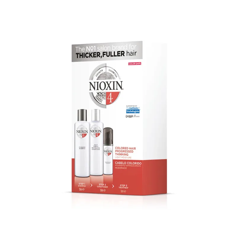 Kit Shampoo Nioxin Sistema 4 150ml + Condicionador 150ml + Leave in 40ml