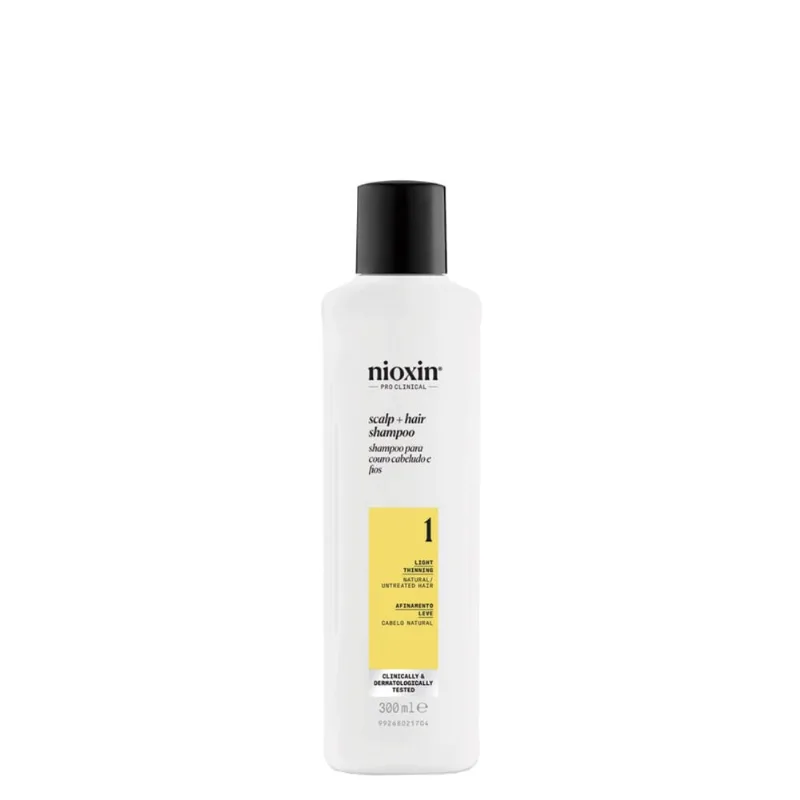 Shampoo Nioxin para Cabelo Natural com Afinamento Leve - Sistema 1 300ml 300 ml