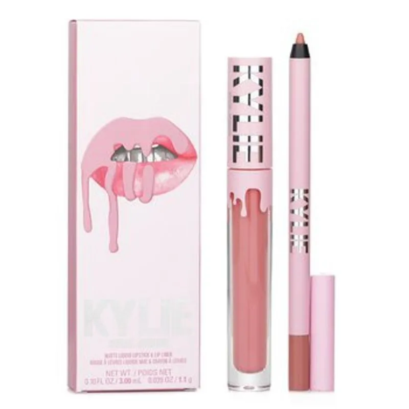 Kit de lábios foscos Kylie Cosmetics Batom líquido fosco 3 mL + Li