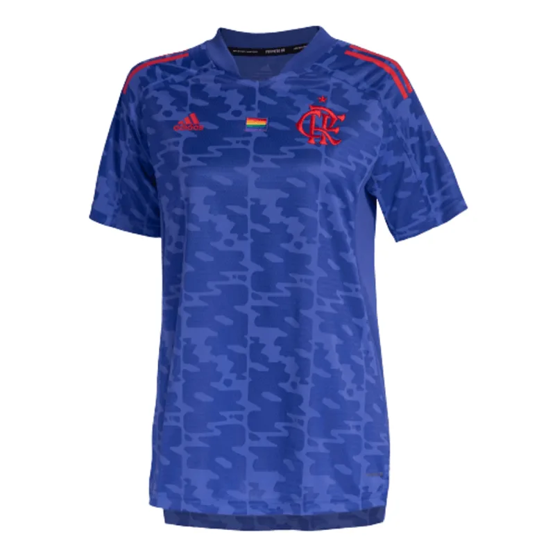 Camisa Flamengo Feminina Pride Adidas 2021 GG