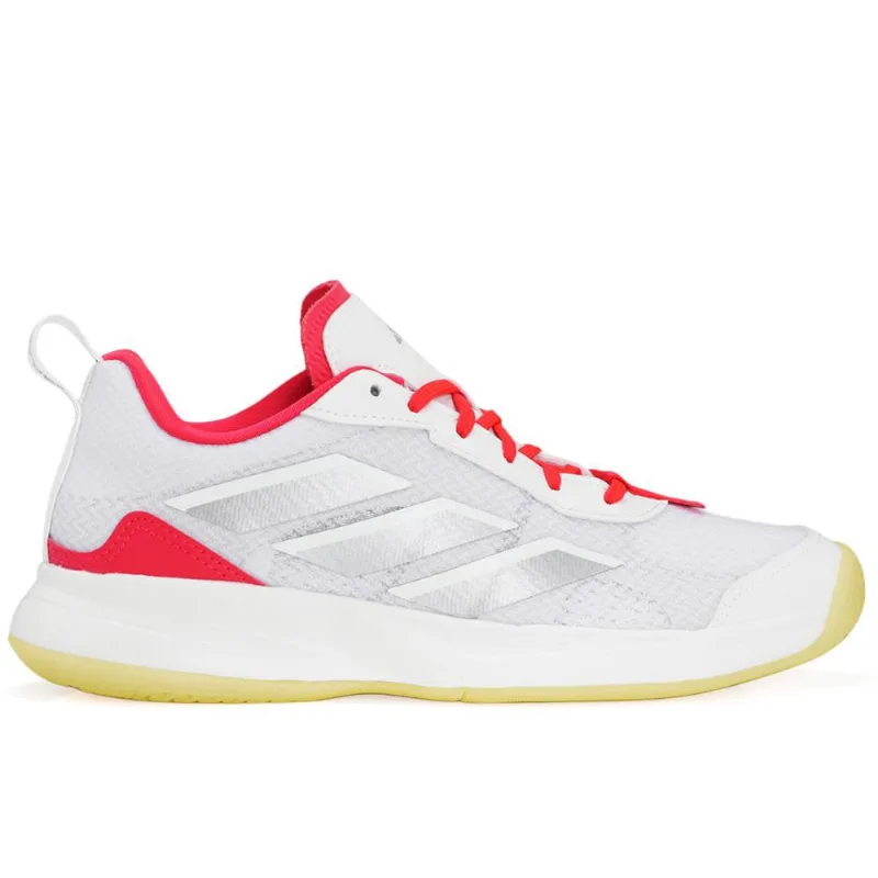 Tênis Adidas Avaflash Low Tennis Branco Prata e Vermelho