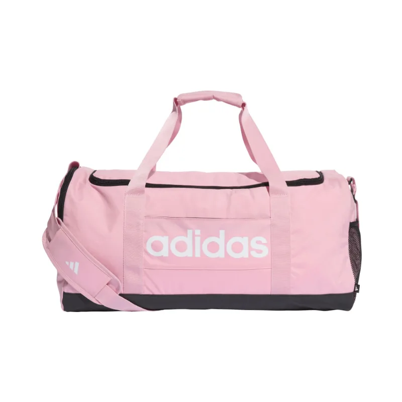 Bolsa Adidas Duffel Linear Média 39 Litros Rosa