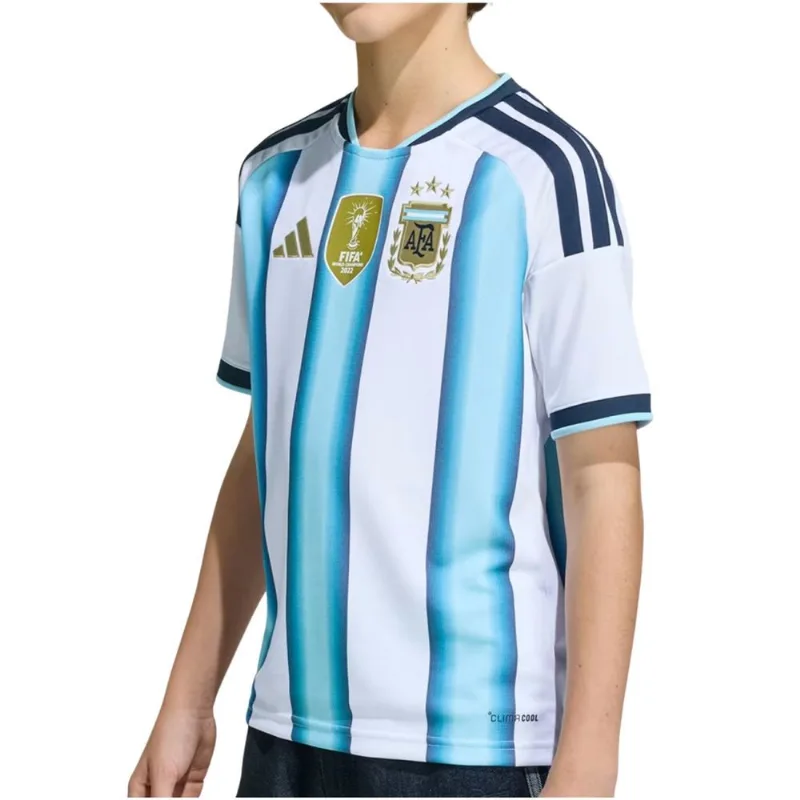 Camisa Adidas Titular da Seleção Argentina 26 Messi Infantil G / Branco