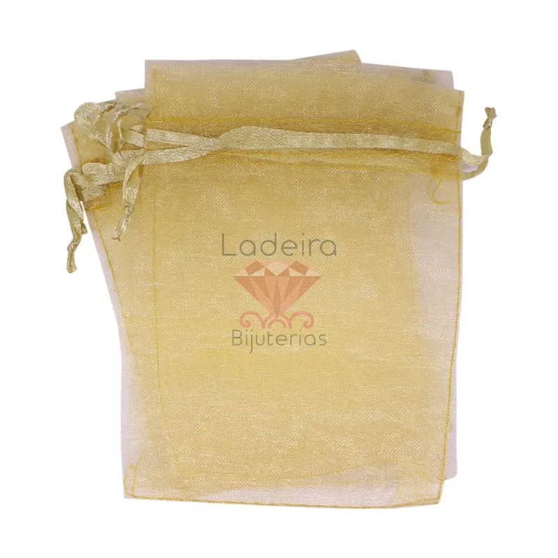 Saco De Organza 9X12cm Com 100 Peças 160 - Marrom 60