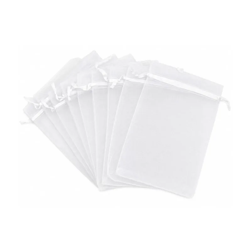 Saco De Organza 9X12cm Com 100 Peças 209 - Branco Z9