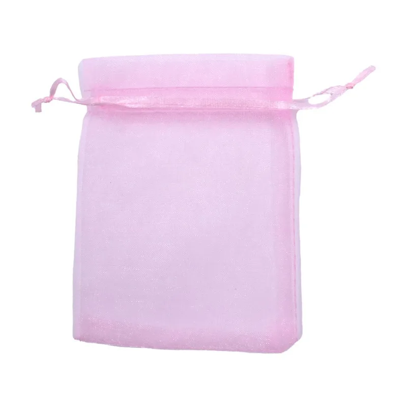 Saco De Organza 9X12cm Com 100 Peças 217 - Rosa Bebe