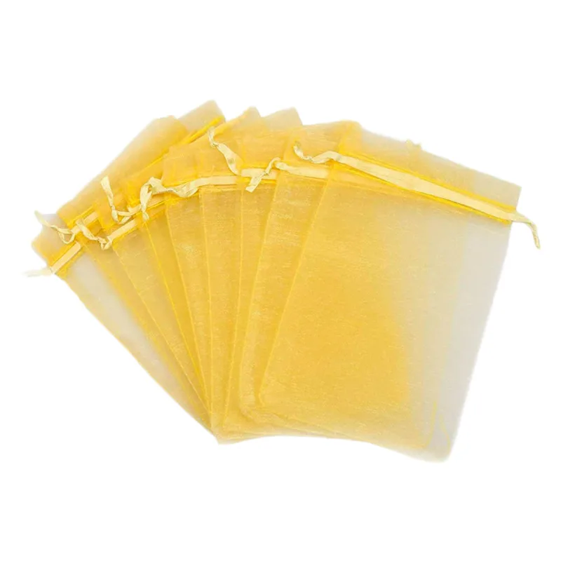 Saco De Organza 9X12cm Com 100 Peças 232 - Dourado