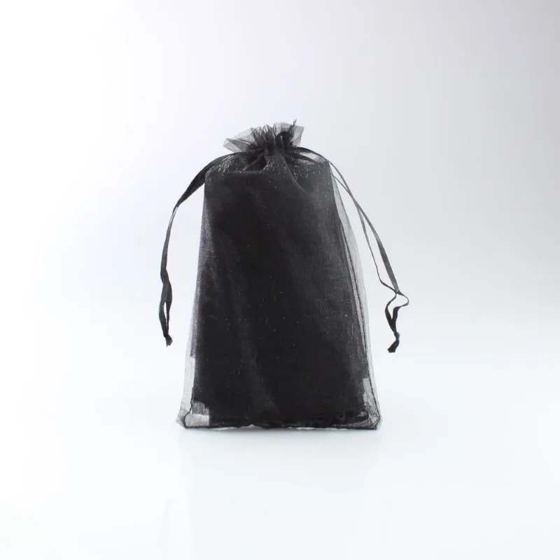 Saco De Organza 11X17cm Com 100 Peças 225 - Preto Z25