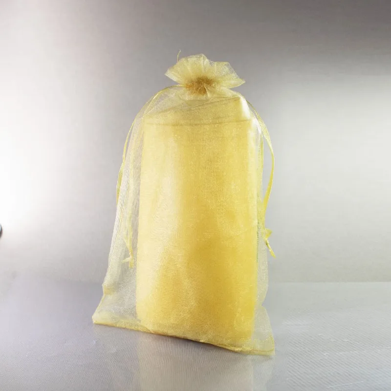 SACO DE ORGANZA 15X24CM COM 100 PEÇAS 232 - Dourado