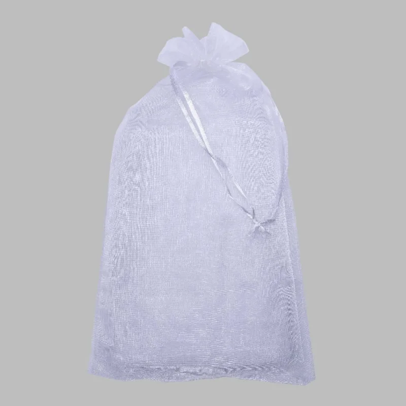 SACO DE ORGANZA 20X35CM COM 100 PEÇAS 209 - Branco Z9