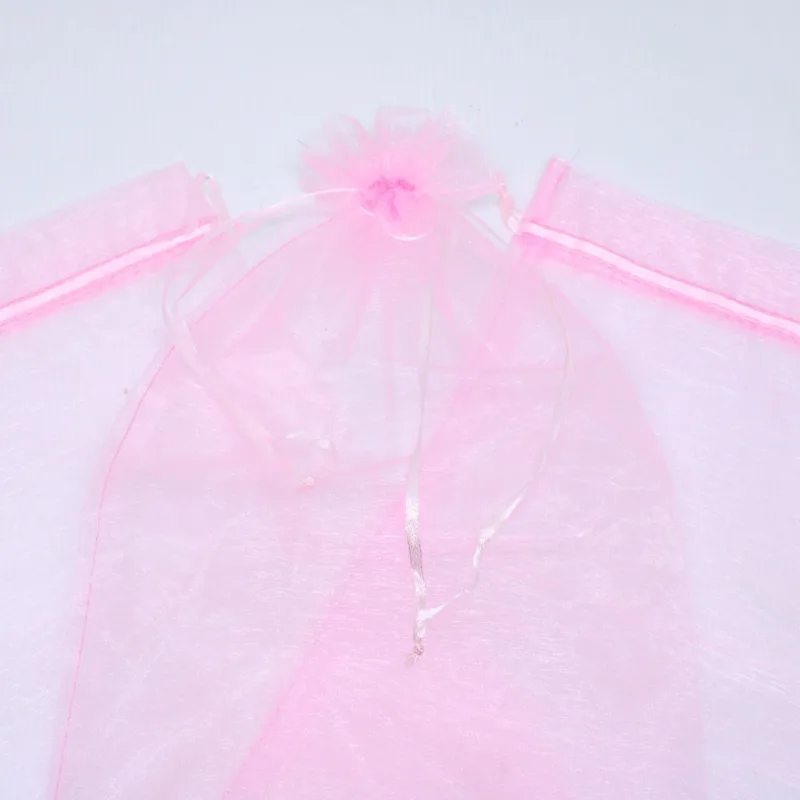 SACO DE ORGANZA 20X35CM COM 100 PEÇAS 217 - Rosa Bebe