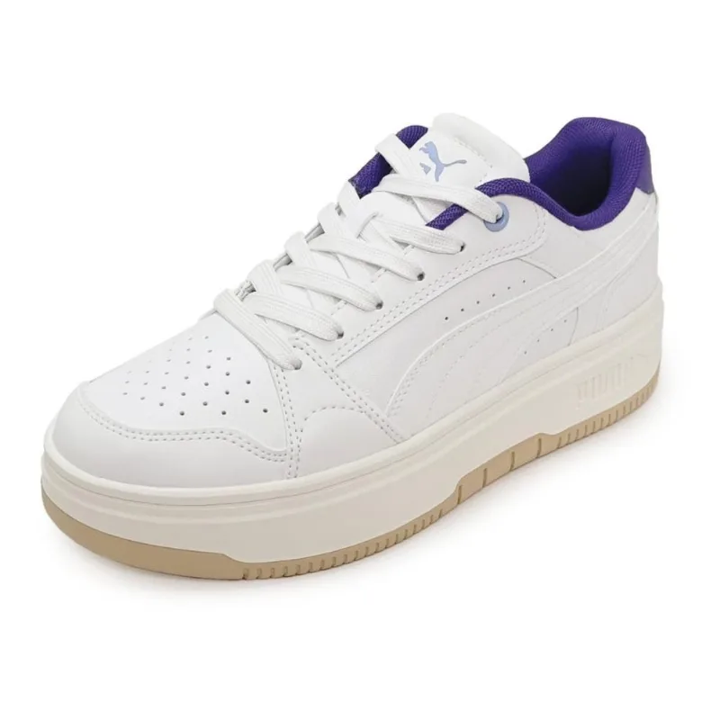 Tênis Puma Rebound Femme Low Bdp White Elektro Purple