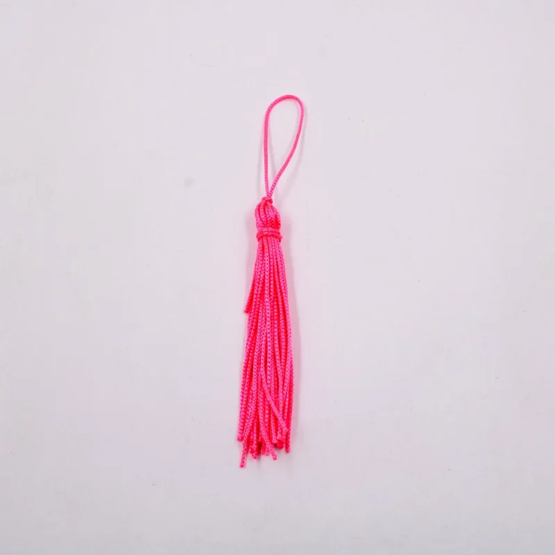 Pingente Pompom Tassel 70Mm Em Poliester Com 100 Peças 034M - Pink Neon 034
