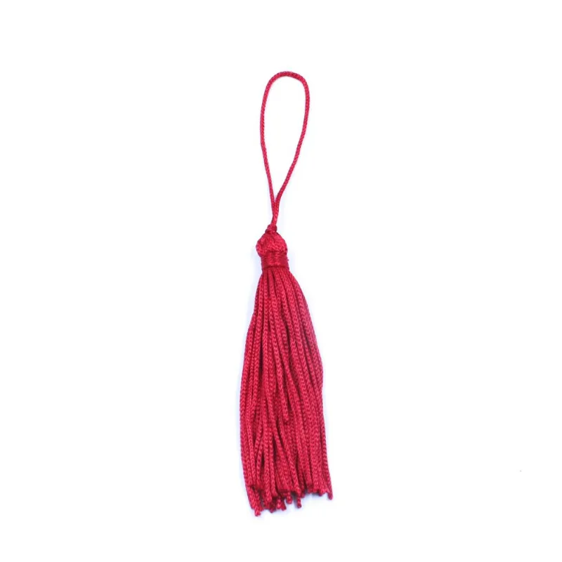 Pingente Pompom Tassel 70Mm Em Poliester Com 100 Peças Po140 - Marsala