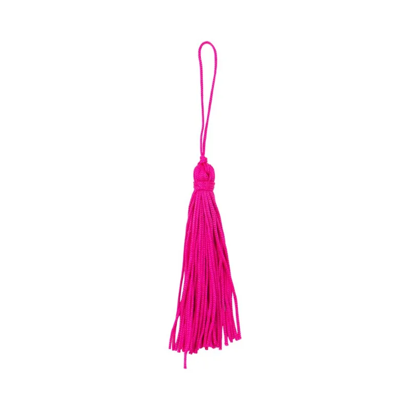 Pingente Pompom Tassel 70Mm Em Poliester Com 100 Peças 164G - Pink
