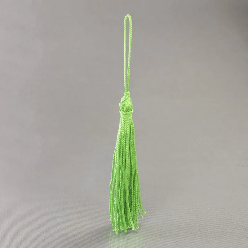 Pingente Pompom Tassel 70Mm Em Poliester Com 100 Peças 214 - Verde Claro