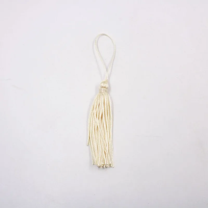 Pingente Pompom Tassel 70Mm Em Poliester Com 100 Peças 284 - Off White