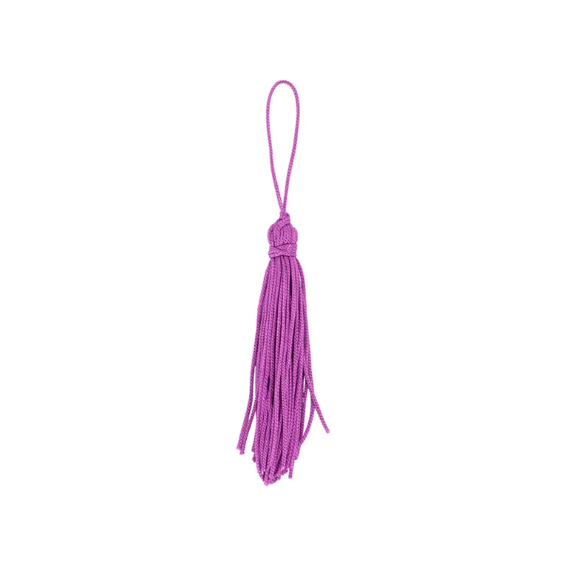 Pingente Pompom Tassel 70Mm Em Poliester Com 100 Peças 286G - Roxo Mauve