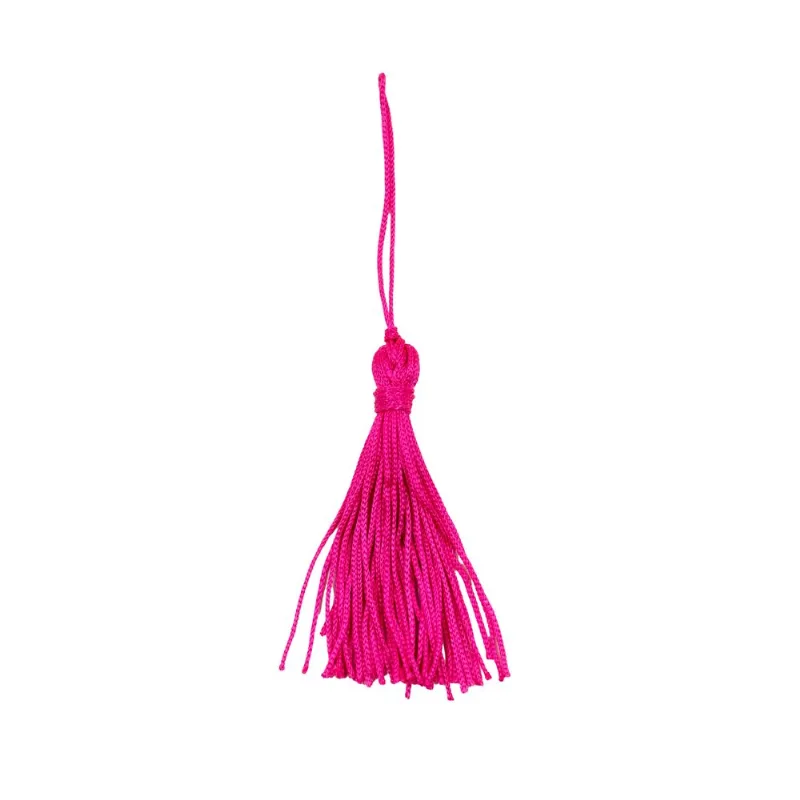 Pingente Pompom Tassel 70Mm Em Poliester Com 100 Peças 337 - Rosa