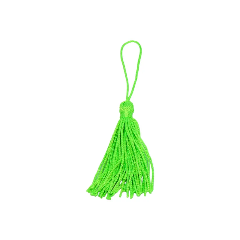 Pingente Pompom Tassel 70Mm Em Poliester Com 100 Peças 256 - Verde