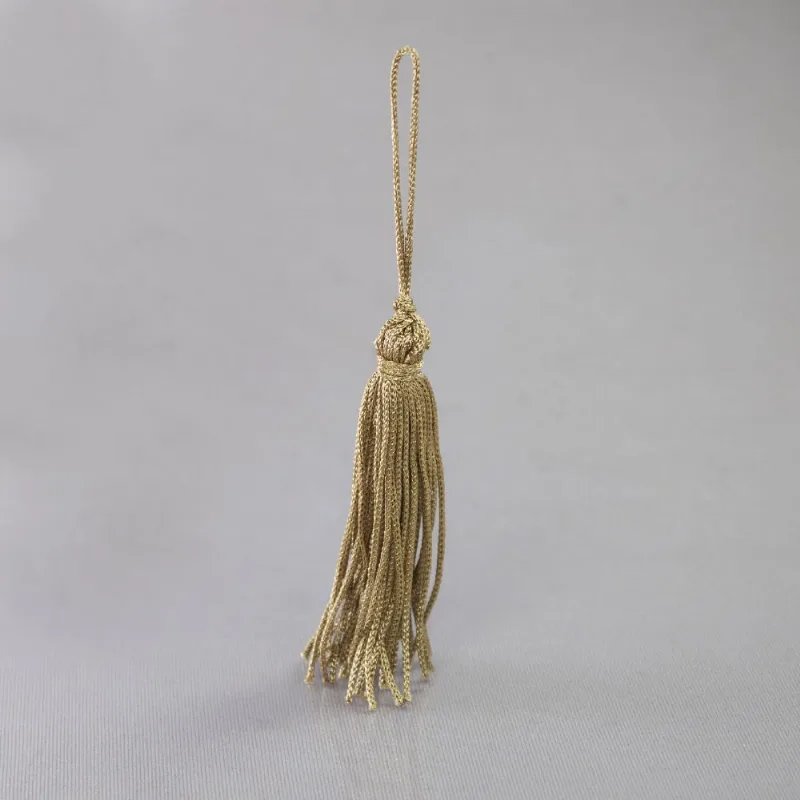 Pingente Pompom Tassel 70Mm Em Poliester Com 100 Peças 396Po - Caramelo