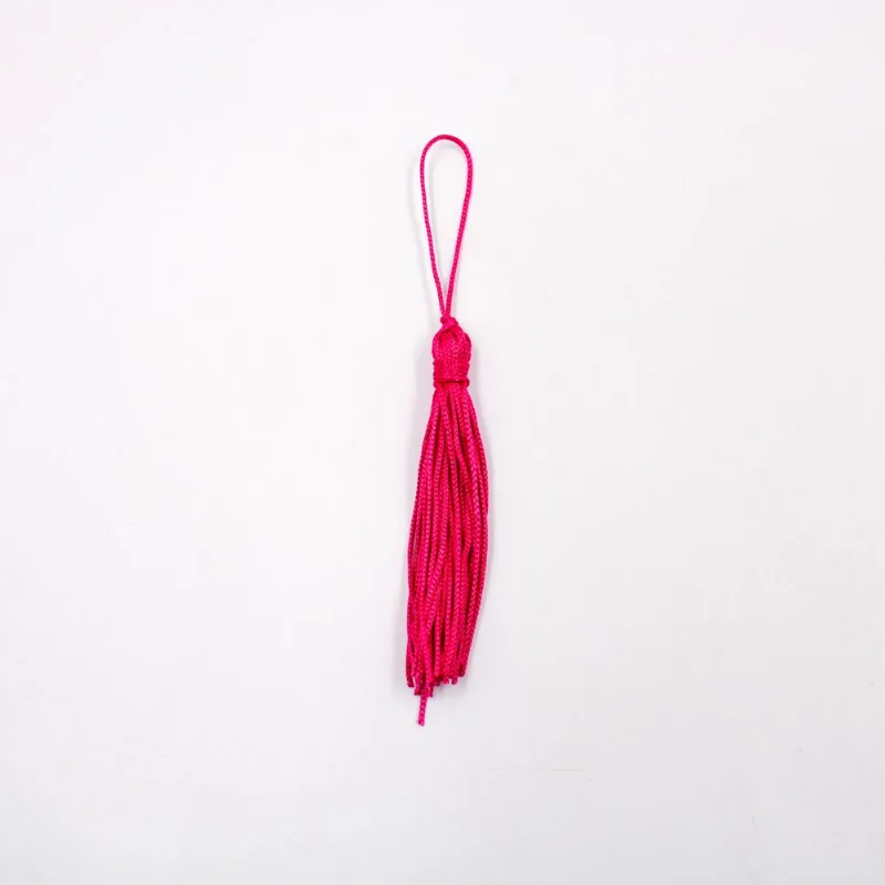 Pingente Pompom Tassel 70Mm Em Poliester Com 100 Peças 455 - Fuchia