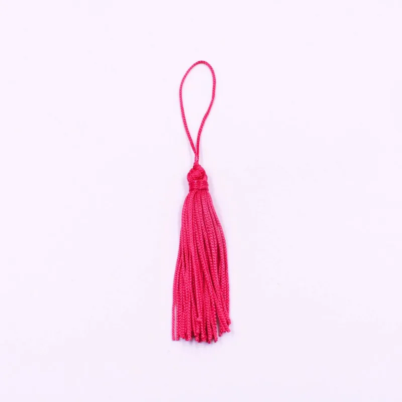 Pingente Pompom Tassel 70Mm Em Poliester Com 100 Peças 230 - Pink