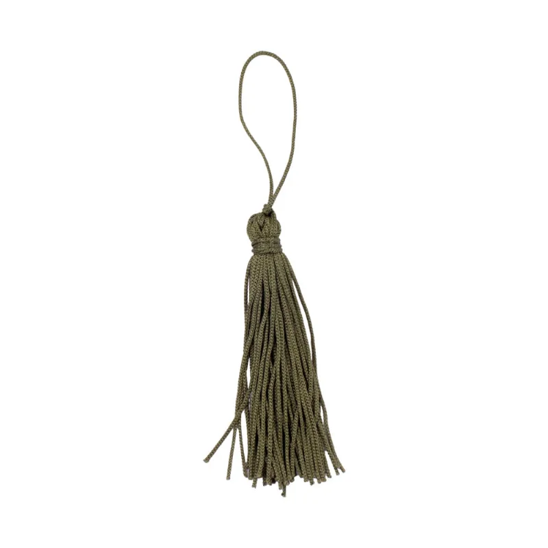 Pingente Pompom Tassel 70Mm Em Poliester Com 100 Peças 619G - Musgo