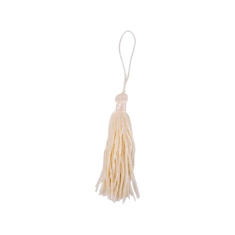 Pingente Pompom Tassel 70Mm Em Poliester Com 100 Peças Po1940 - Perola