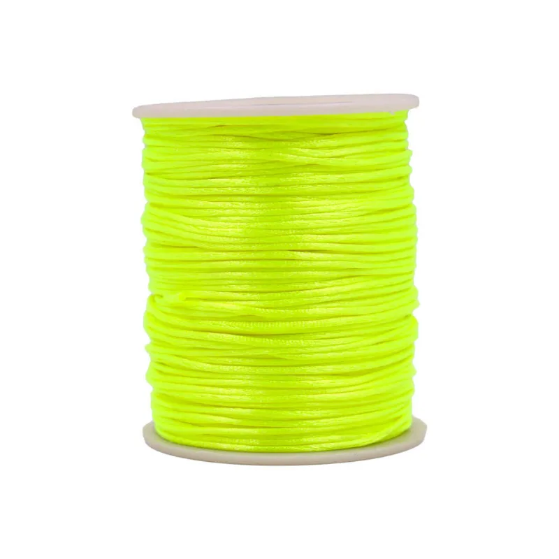 Carretel Fio De Cetim 01Mm Com 100 Metros 1798 - Amarelo Fluor