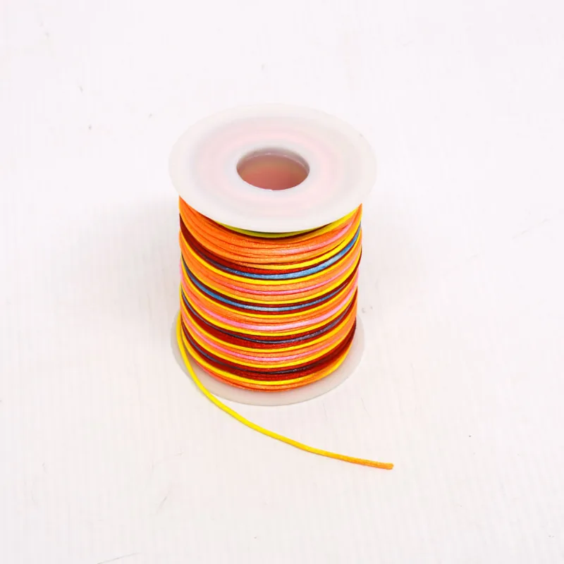 Carretel Fio De Cetim Tie Dye 01Mm Com 100 Metros 208 - Laranja