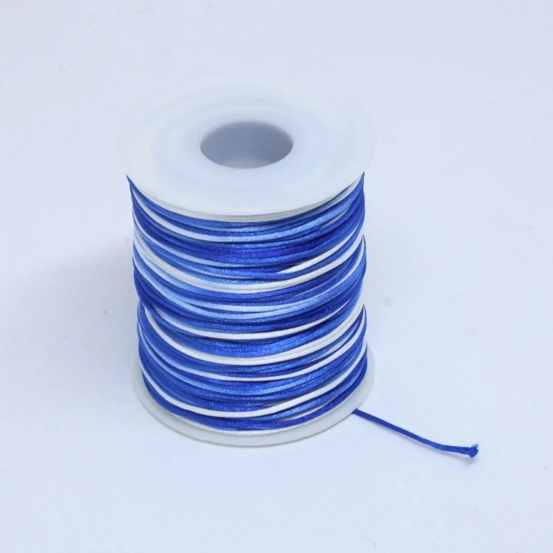 Carretel Fio De Cetim Tie Dye 01Mm Com 100 Metros 237 - Azul Royal