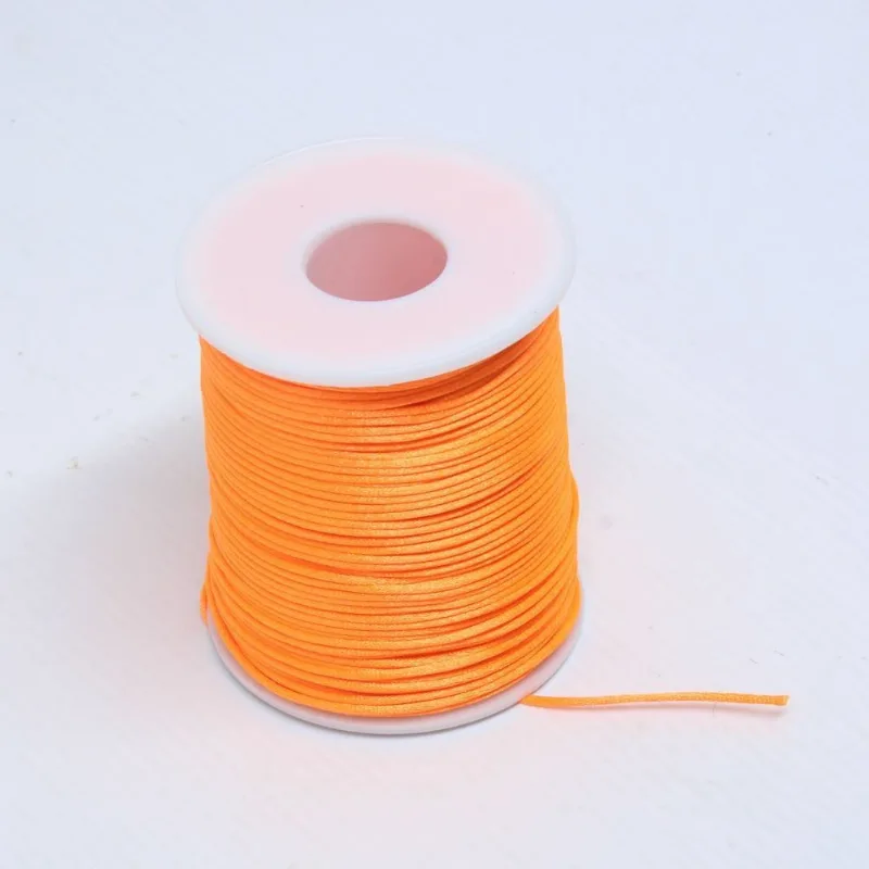 Carretel Fio De Cetim 01Mm Com 100 Metros 1797 - Laranja Fluor