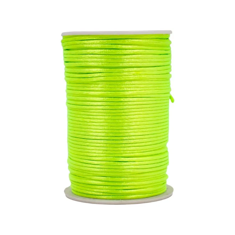 Carretel Fio De Cetim 02Mm Com 100 Metros 1798 - Amarelo Fluor