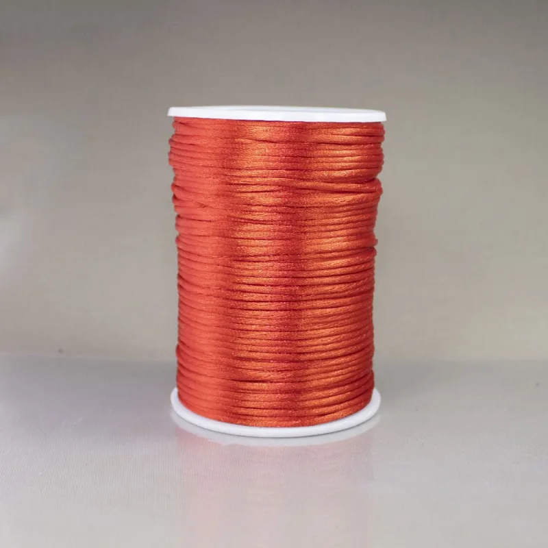 Carretel Fio De Cetim 02Mm Com 100 Metros Po737 - Vermelho
