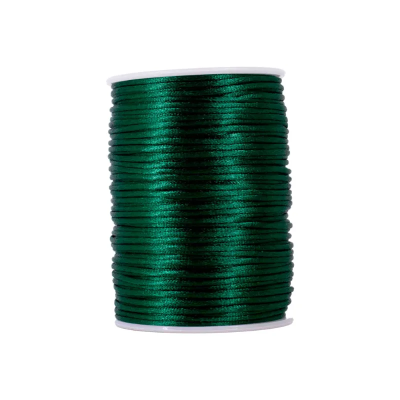 Carretel Fio De Cetim 02Mm Com 100 Metros 929Ct - Verde Escuro