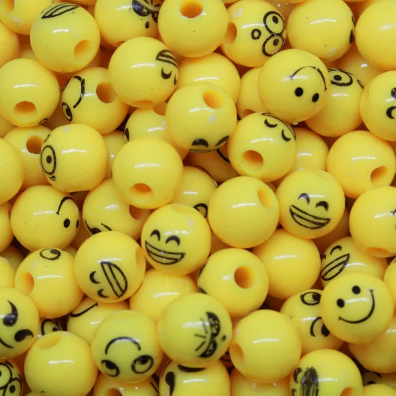 BOLA EMOJI 10MM EM ACRILICO COM 250GR 203 - Amarelo Canario